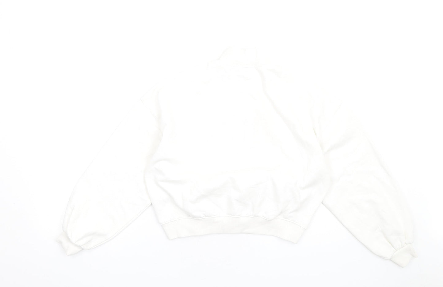 H&M Womens White Cotton Pullover Sweatshirt Size XS Pullover