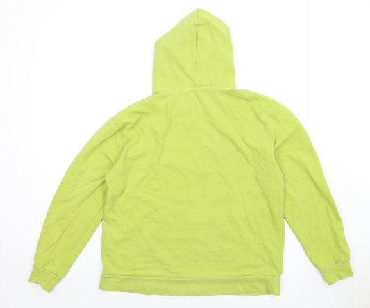 Boohoo Womens Green Cotton Pullover Hoodie Size M Pullover - Butterfly