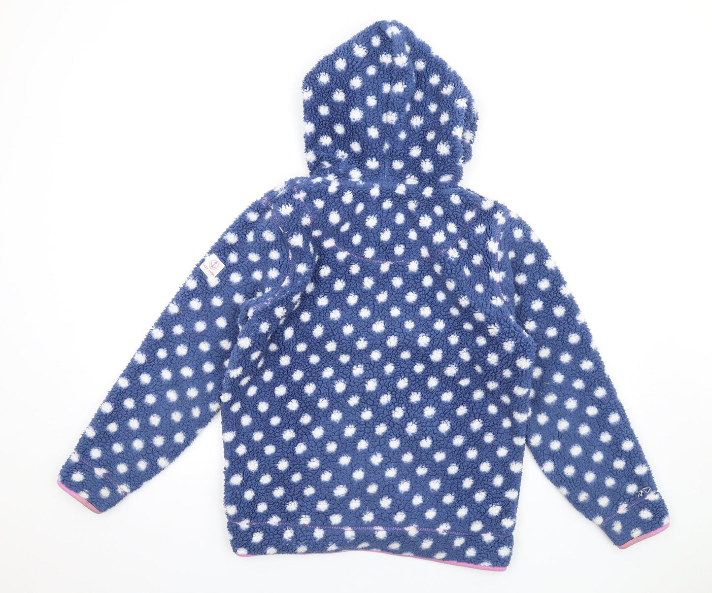 Lazy Jacks Girls Blue Polka Dot Jacket Size 11-12 Years Zip