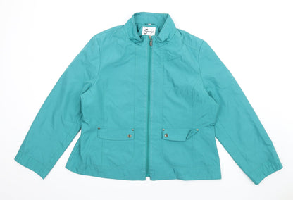 Eleganze Womens Green Jacket Size 20 Zip