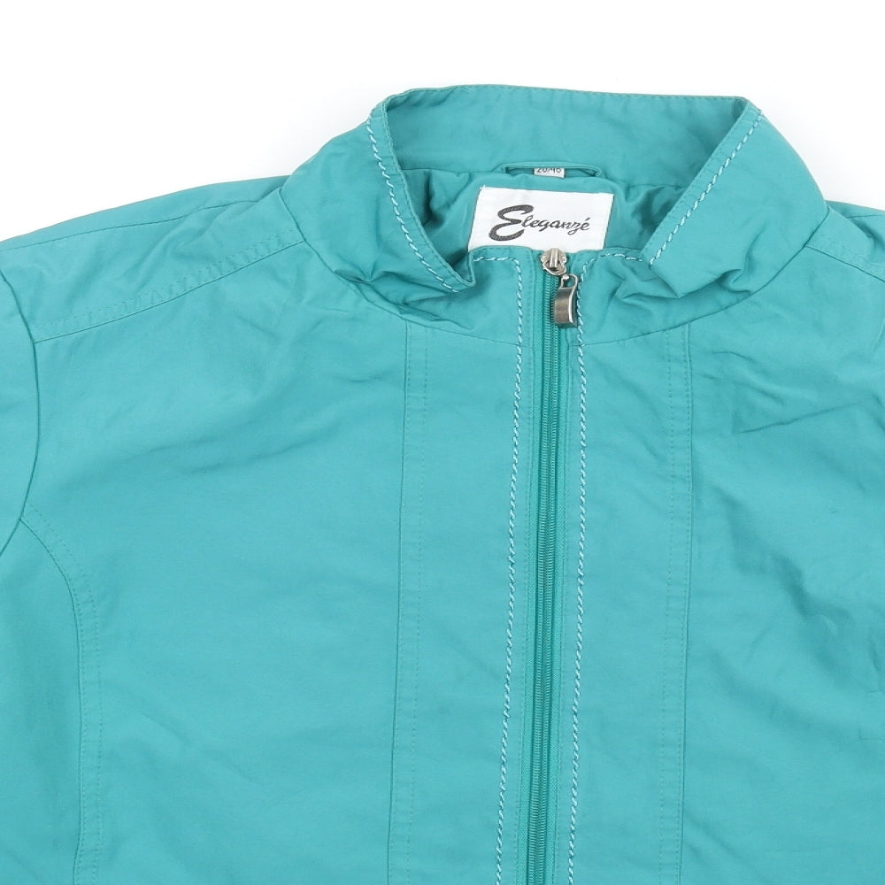 Eleganze Womens Green Jacket Size 20 Zip