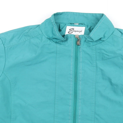 Eleganze Womens Green Jacket Size 20 Zip