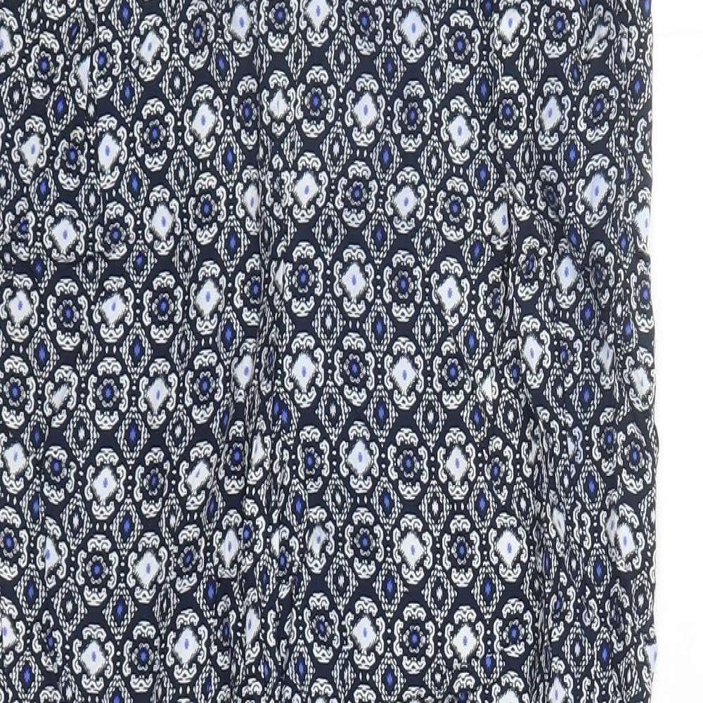 Womens UK Size 12 Marks and Spencer Regular Fit Capri Blue Trousers