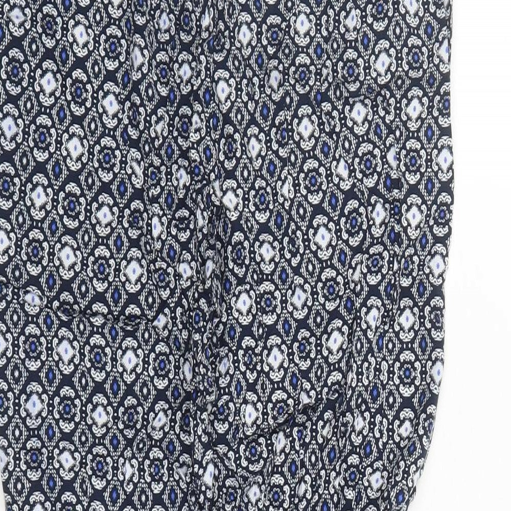 Womens UK Size 12 Marks and Spencer Regular Fit Capri Blue Trousers