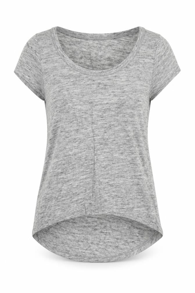 Womens UK Size 8 River Island Grey Basic T-Shirt