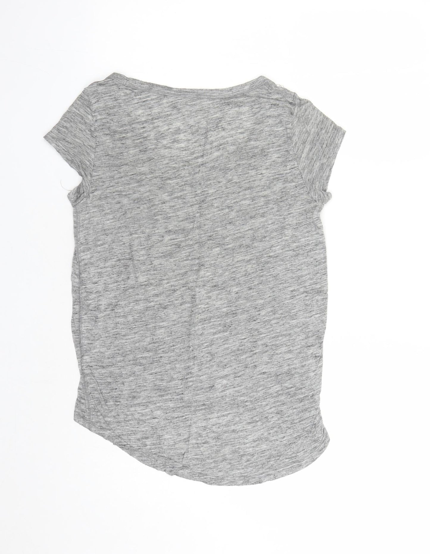Womens UK Size 8 River Island Grey Basic T-Shirt