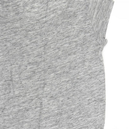 Womens UK Size 8 River Island Grey Basic T-Shirt