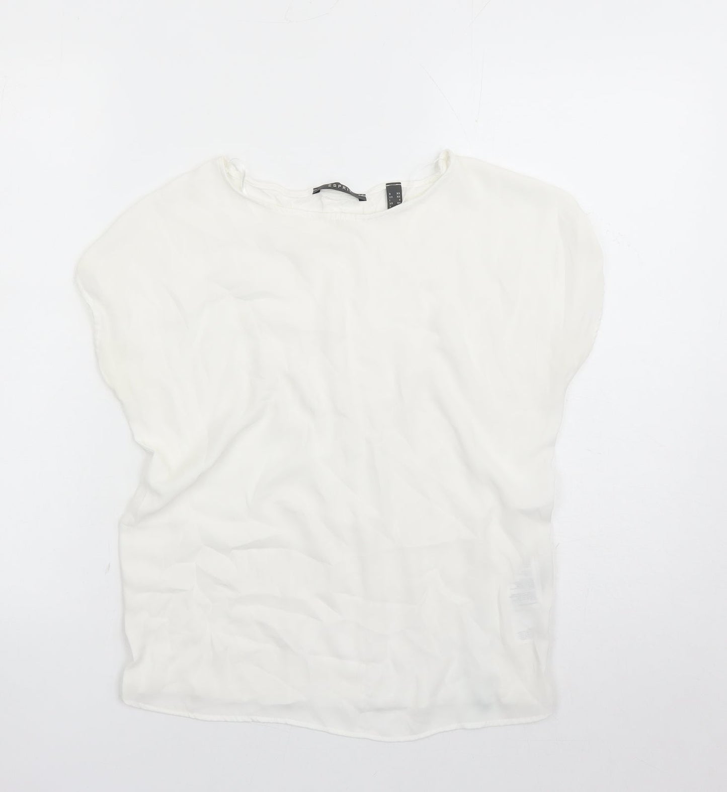 Womens UK Size XS Esprit White Basic T-Shirt
