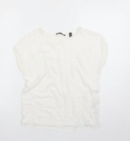 Womens UK Size XS Esprit White Basic T-Shirt