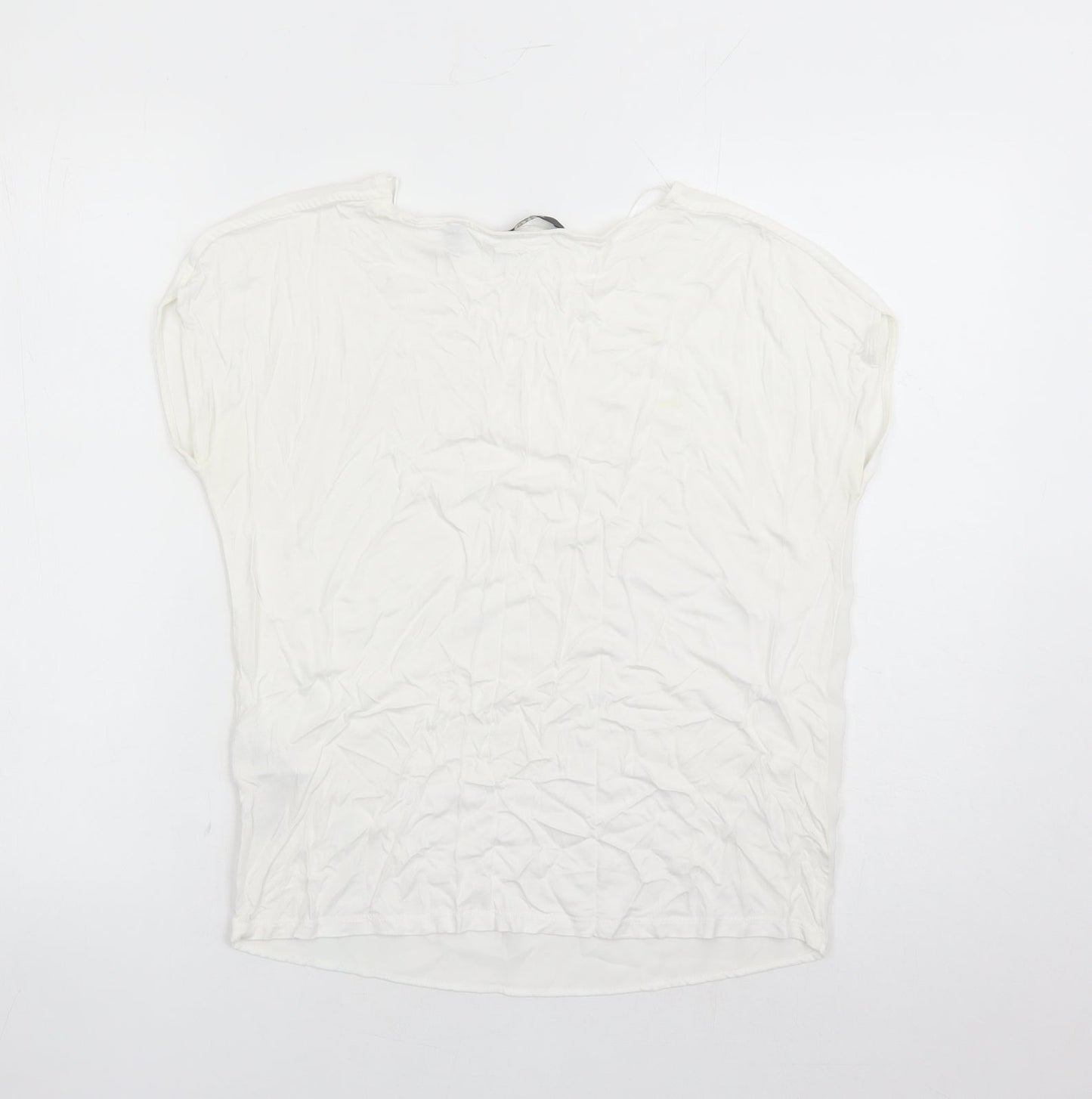 Womens UK Size XS Esprit White Basic T-Shirt
