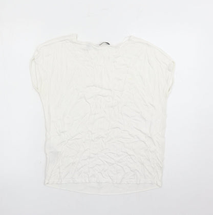 Womens UK Size XS Esprit White Basic T-Shirt