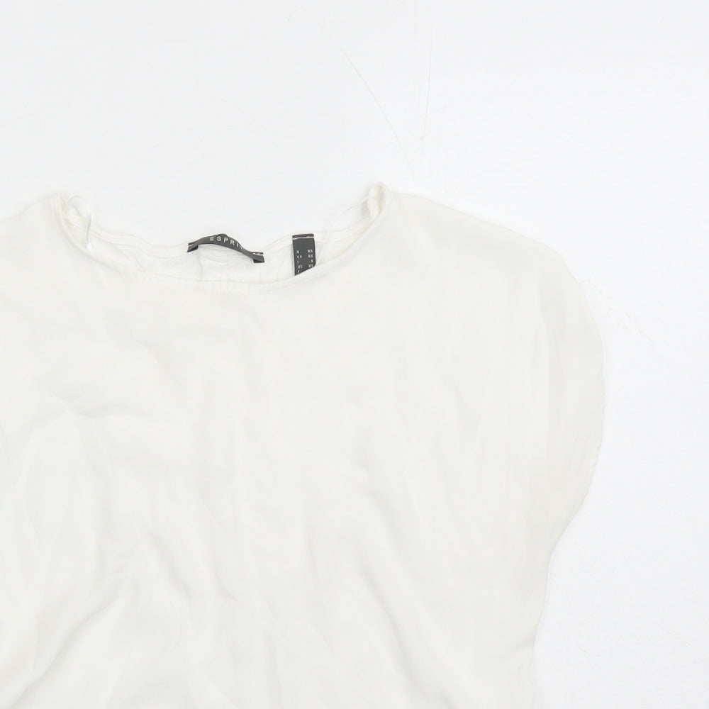 Womens UK Size XS Esprit White Basic T-Shirt