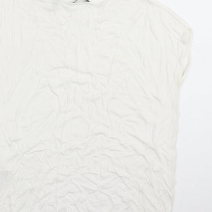 Womens UK Size XS Esprit White Basic T-Shirt