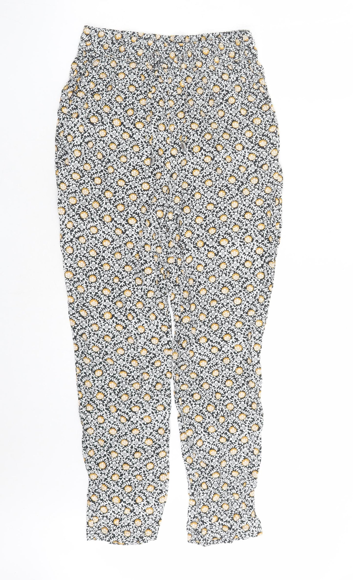 Womens UK Size 8 Marks and Spencer Regular Fit Carrot Black Trousers