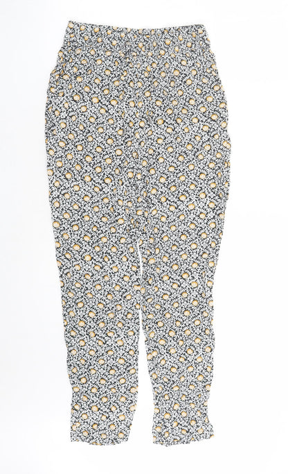 Womens UK Size 8 Marks and Spencer Regular Fit Carrot Black Trousers