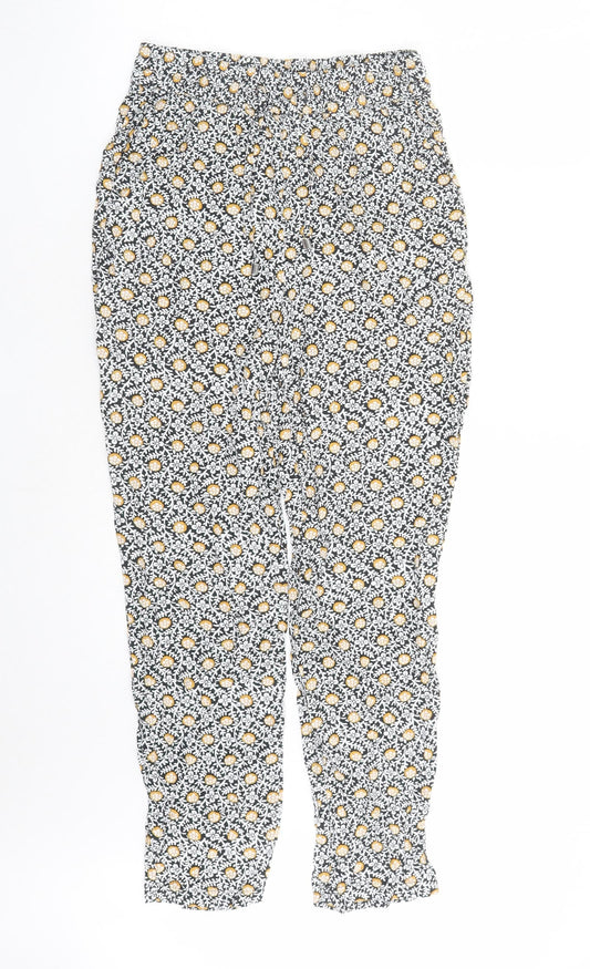 Womens UK Size 8 Marks and Spencer Regular Fit Carrot Black Trousers