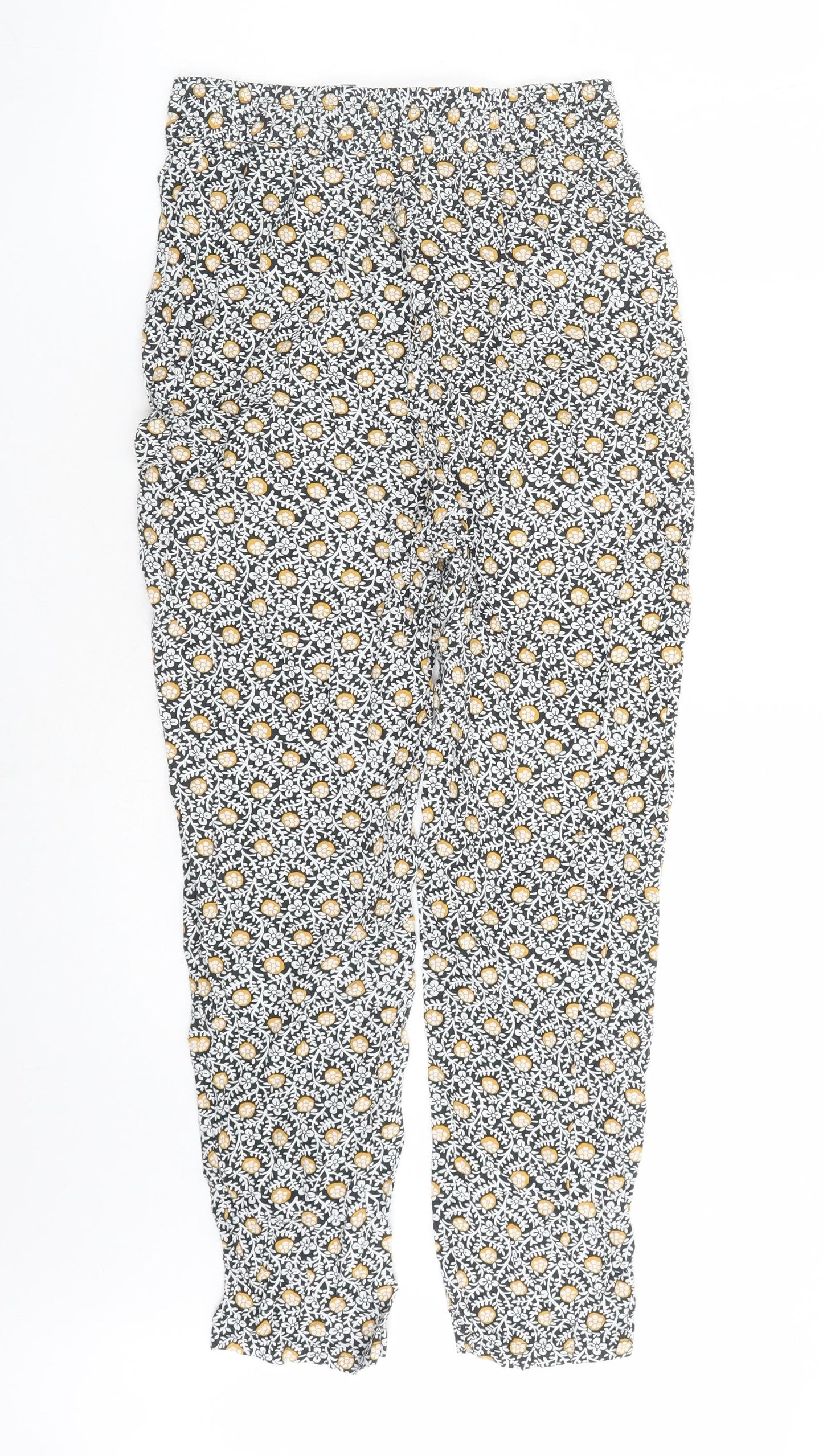 Womens UK Size 8 Marks and Spencer Regular Fit Carrot Black Trousers