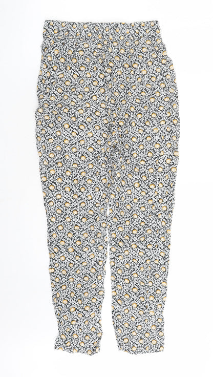 Womens UK Size 8 Marks and Spencer Regular Fit Carrot Black Trousers