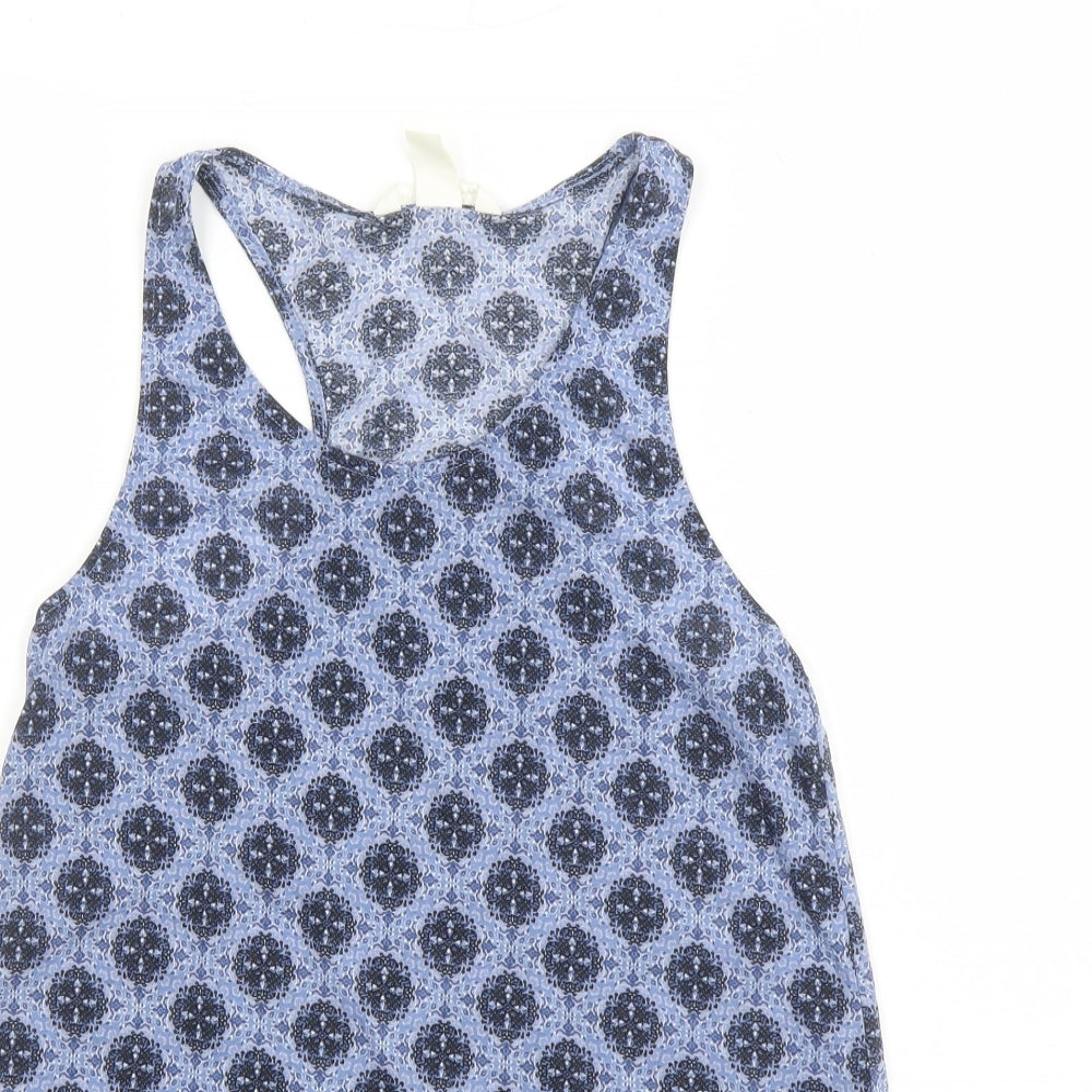 Womens UK Size XS H&M Blue Basic Tank