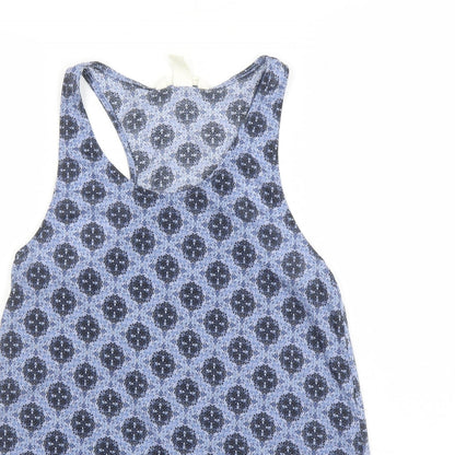Womens UK Size XS H&M Blue Basic Tank