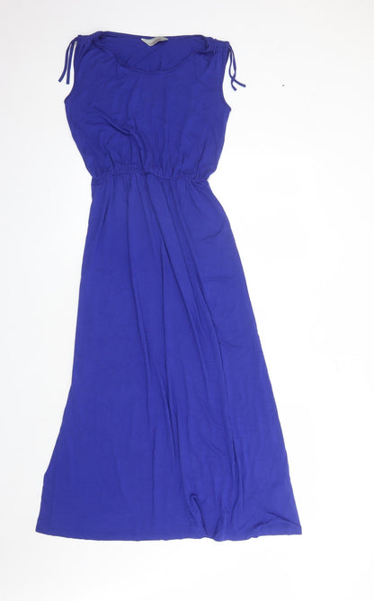 Dorothy Perkins Womens Blue Viscose Maxi Size 10 Round Neck Pullover
