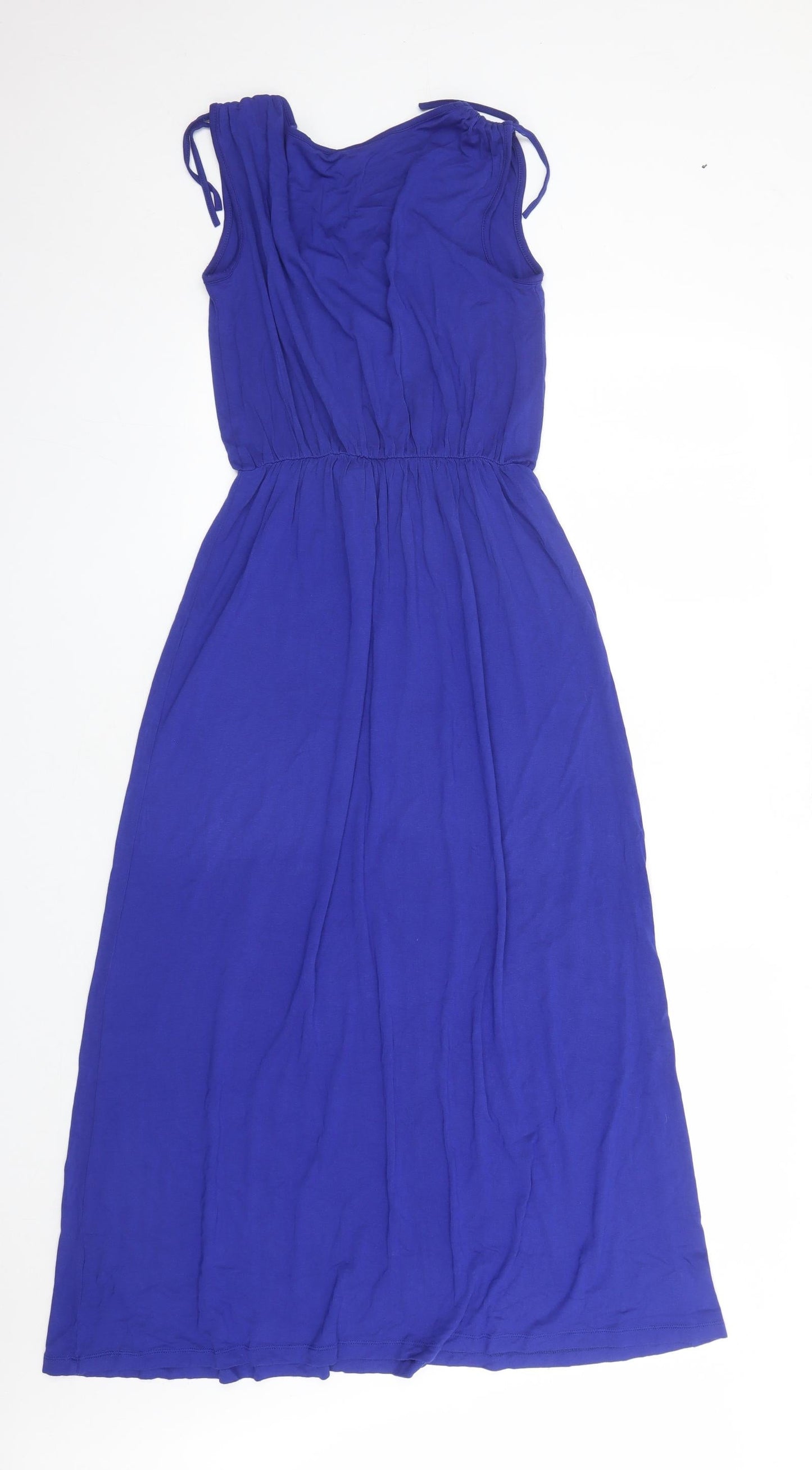 Dorothy Perkins Womens Blue Viscose Maxi Size 10 Round Neck Pullover