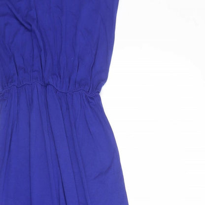 Dorothy Perkins Womens Blue Viscose Maxi Size 10 Round Neck Pullover