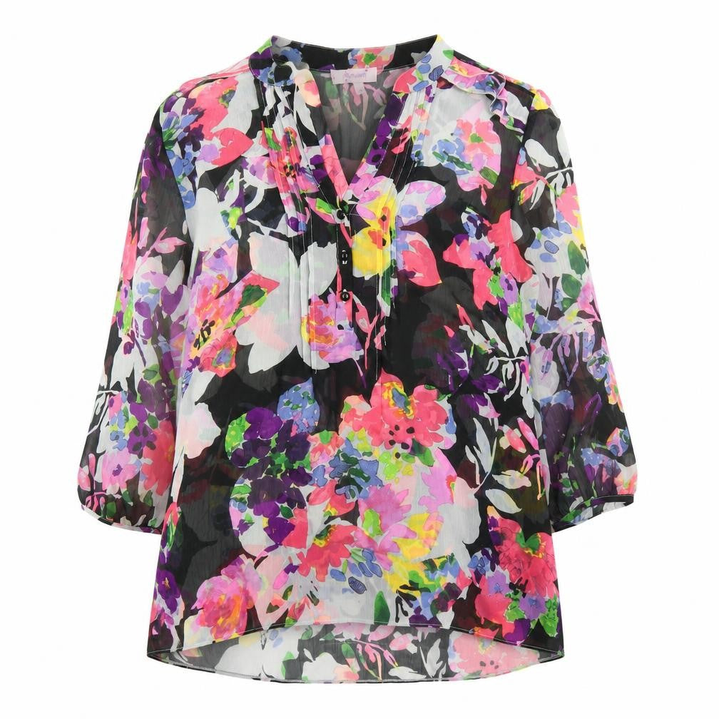 Womens UK Size 14 Per Una Multicoloured Basic Blouse