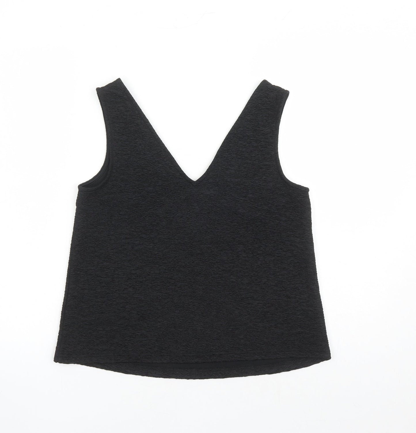 Womens UK Size 8 River Island Black Basic Tank