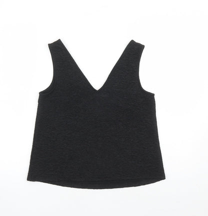 Womens UK Size 8 River Island Black Basic Tank