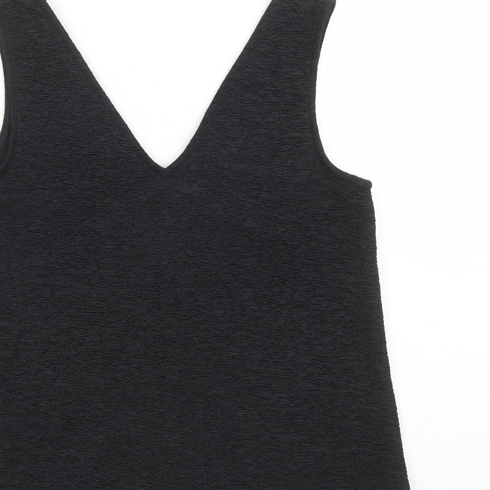 Womens UK Size 8 River Island Black Basic Tank