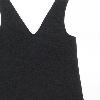 Womens UK Size 8 River Island Black Basic Tank