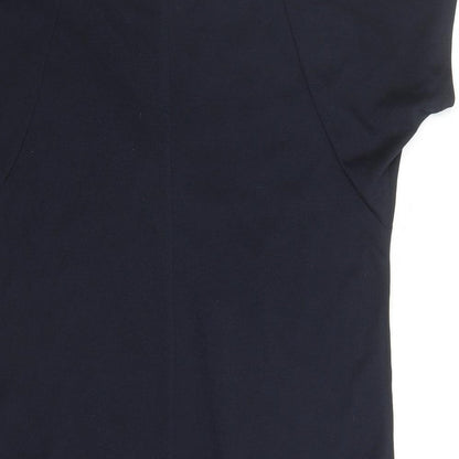 Zara Womens Black Polyester A-Line Size S V-Neck Pullover