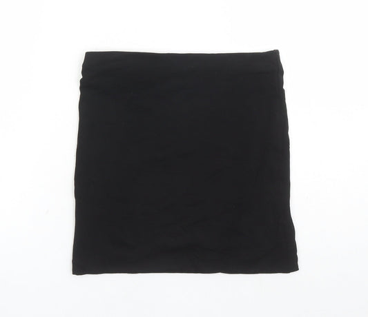 H&M Womens Black Cotton Bandage Skirt Size XS - Elasticated Waist