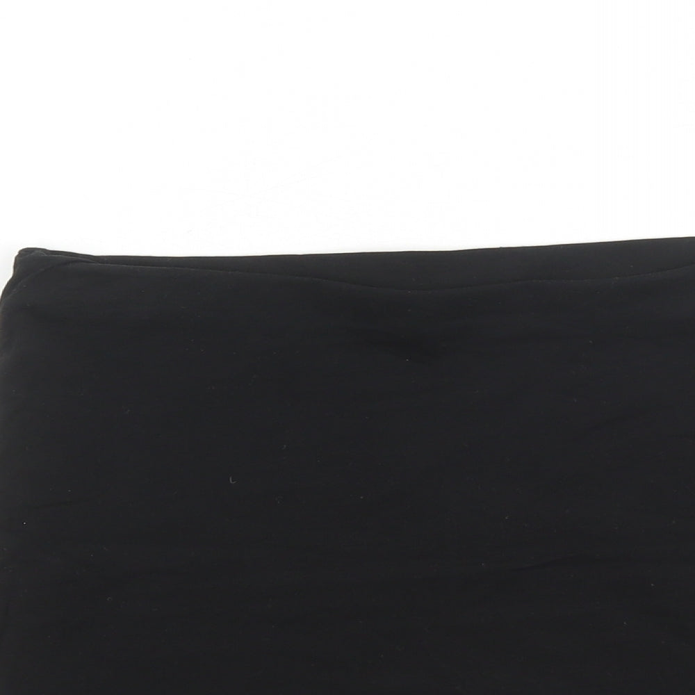 H&M Womens Black Cotton Bandage Skirt Size XS - Elasticated Waist
