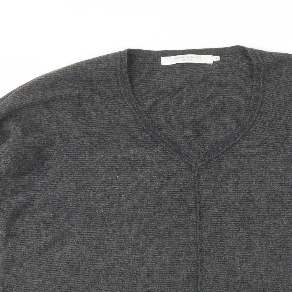 Womens UK Size 8 John Lewis Grey Pullover Jumper