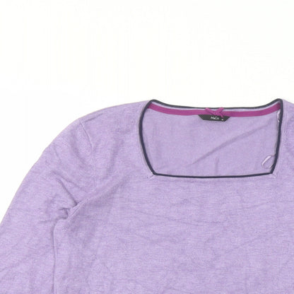 Womens UK Size 14 M&Co Purple Pullover Jumper