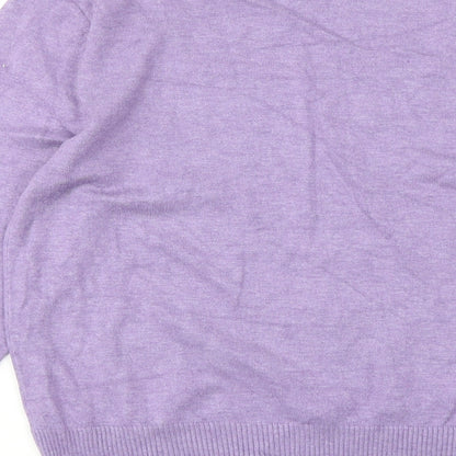 Womens UK Size 14 M&Co Purple Pullover Jumper
