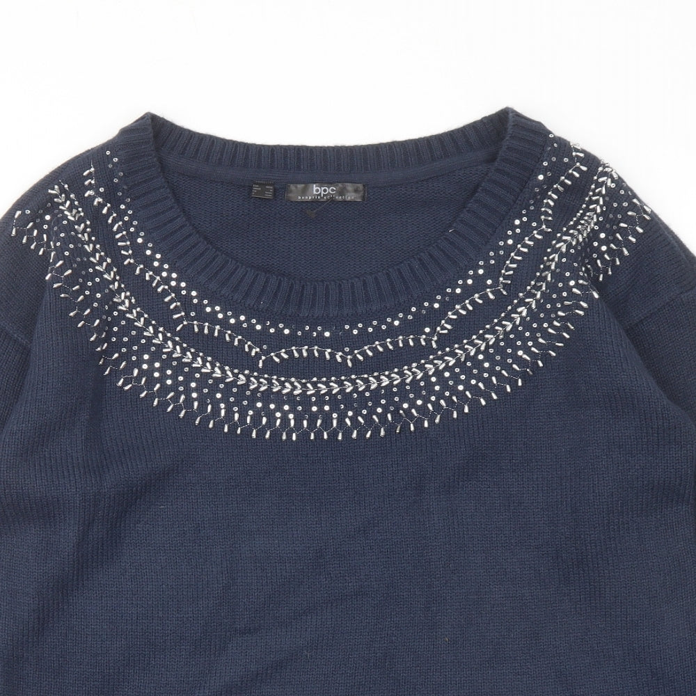 Womens UK Size M bpc Blue Pullover Jumper