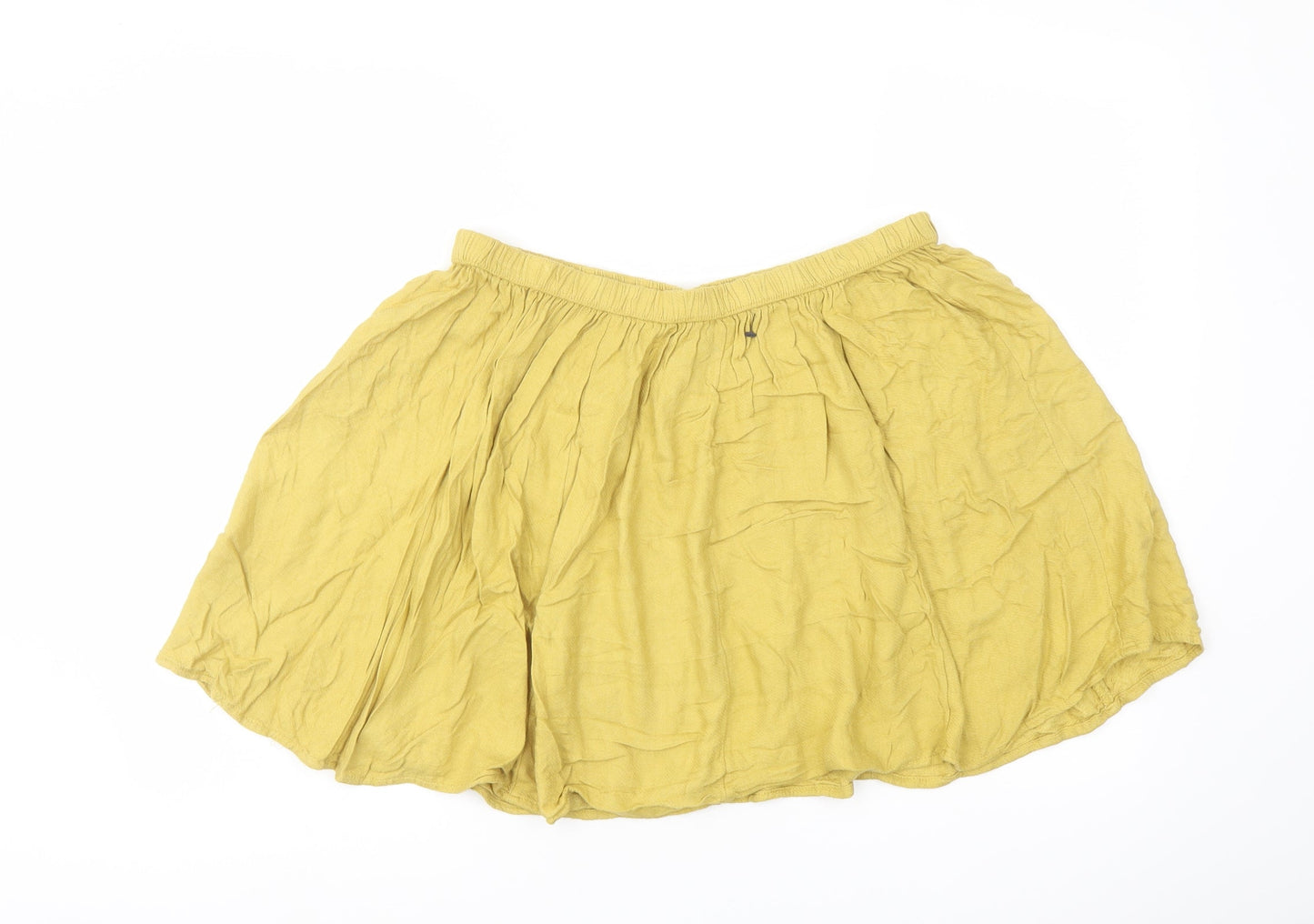 Gap Womens Yellow Viscose Skater Skirt Size M