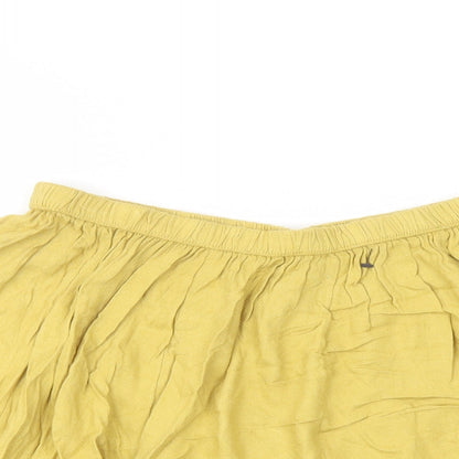 Gap Womens Yellow Viscose Skater Skirt Size M