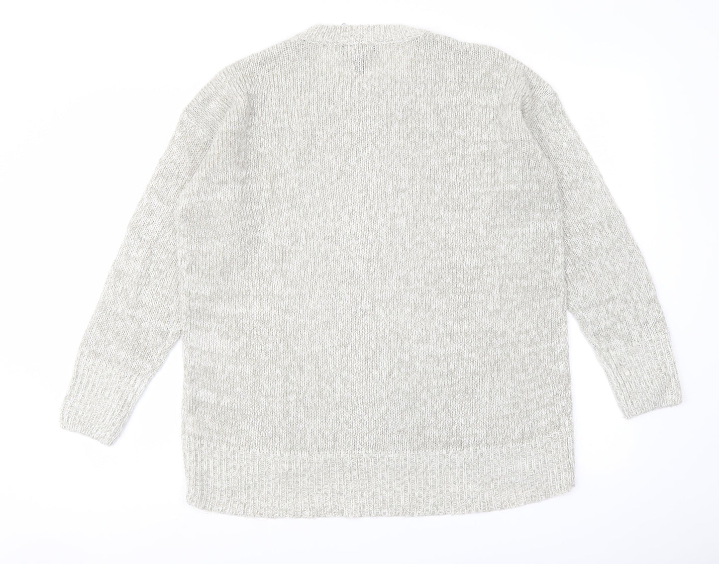 Womens UK Size M New Look Grey Pullover Jumper