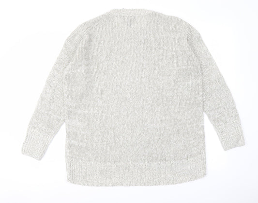 Womens UK Size M New Look Grey Pullover Jumper