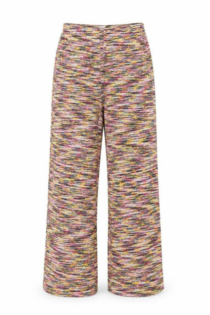 H&M Womens Multicoloured Striped Polyester Trousers Size S L29 in Regular