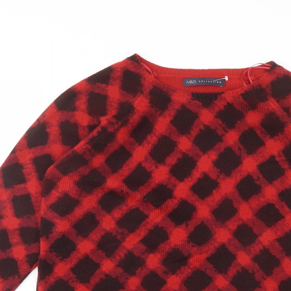 Womens UK Size 12 Marks and Spencer Red Pullover Jumper