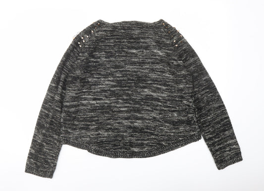 Golddigga Womens Black Round Neck Acrylic Pullover Jumper Size 14