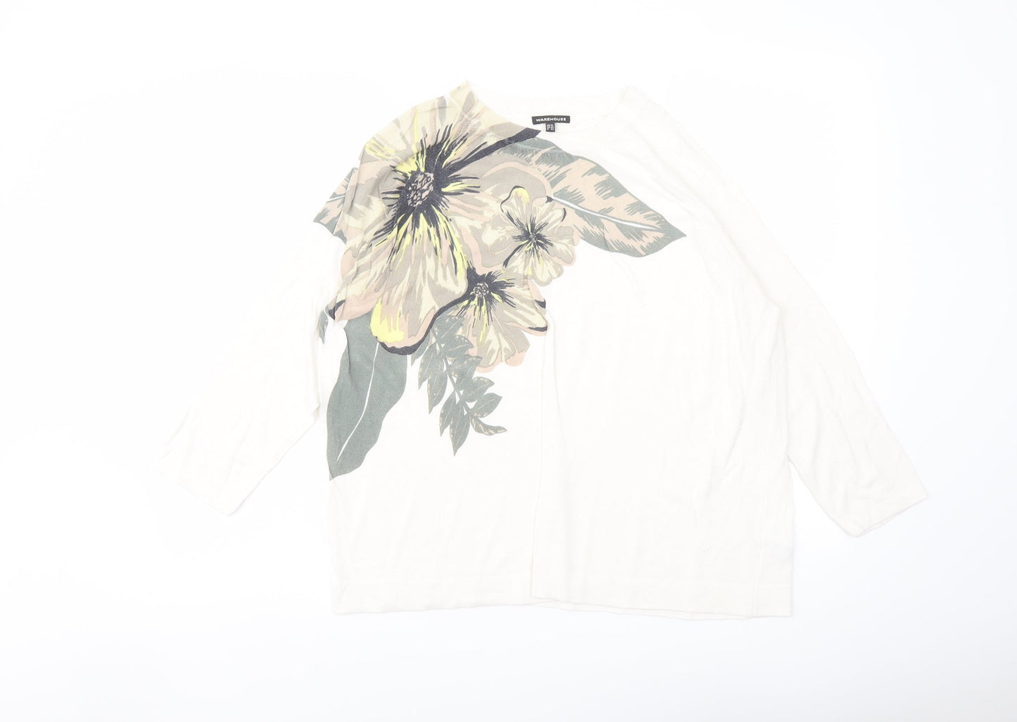 Womens UK Size 16 Warehouse Ivory Pullover Jumper