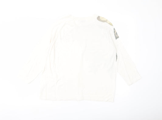 Womens UK Size 16 Warehouse Ivory Pullover Jumper