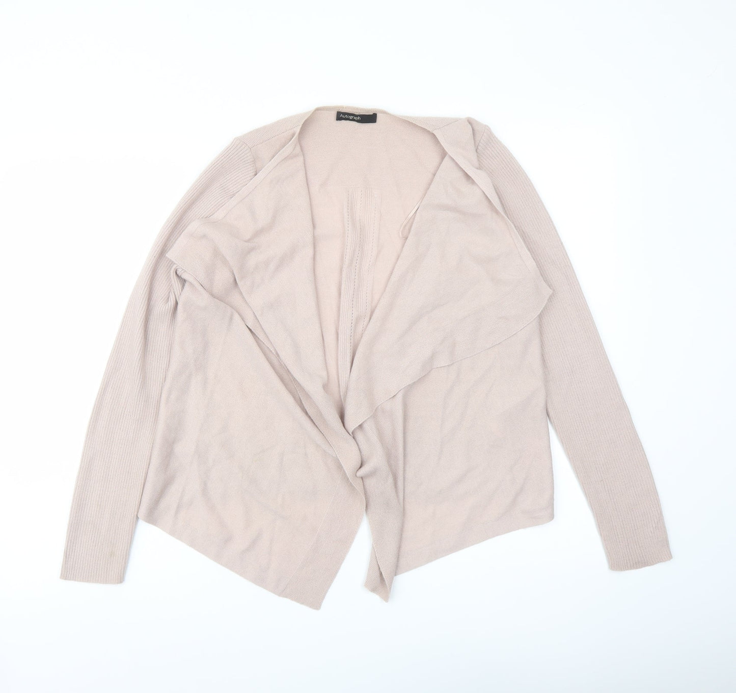 Autograph Womens Pink V-Neck Wool Cardigan Jumper Size 8