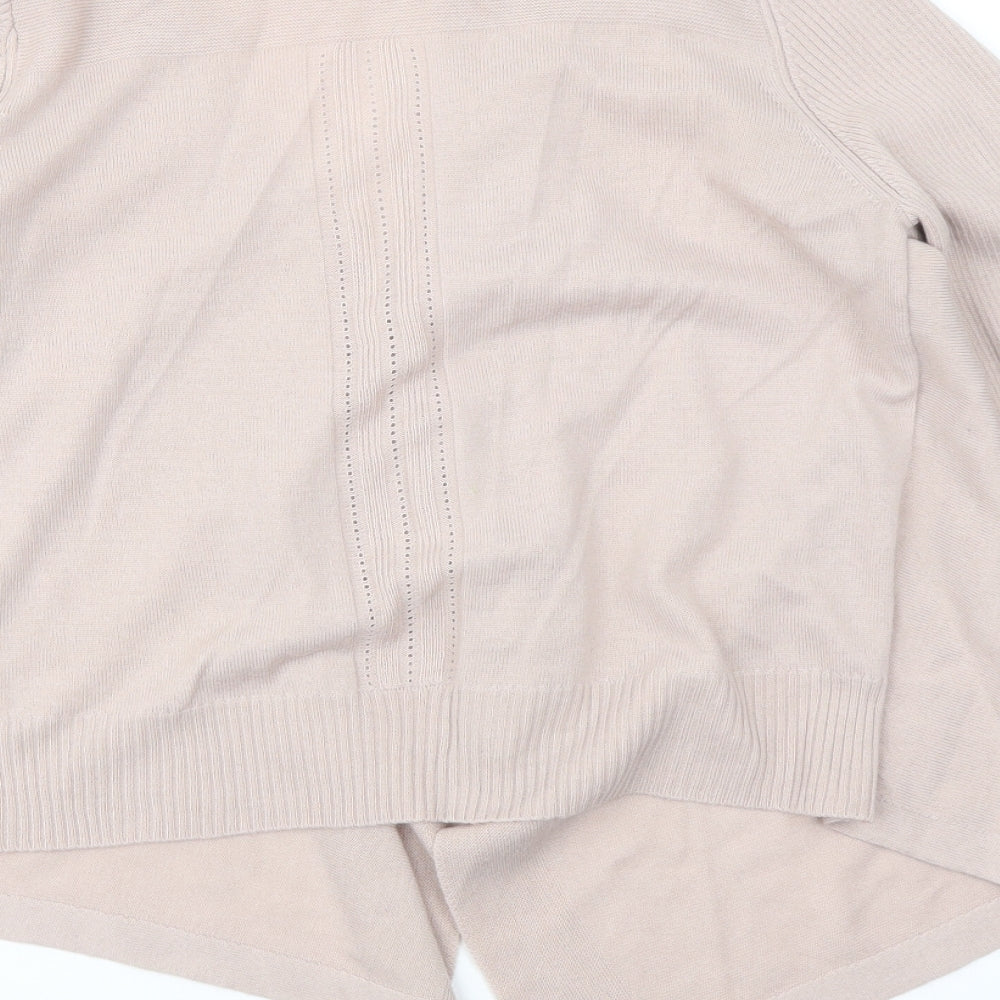 Autograph Womens Pink V-Neck Wool Cardigan Jumper Size 8